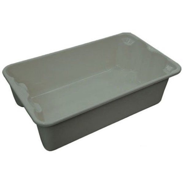 Molded Fiber Glass Tray Co Storage Tote, Gray, Fiberglass, 17-7/8 in L, 5 in H 7802085172